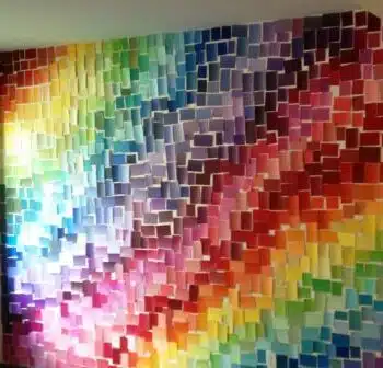 Color chips on wall