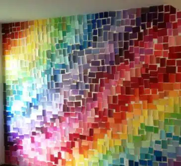 Color chips on wall