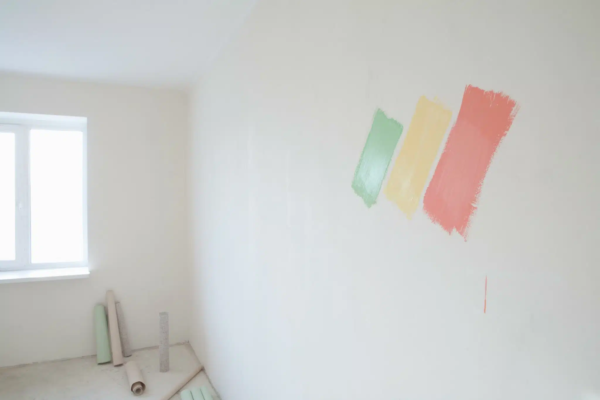 Paint Color Samples on Wall
